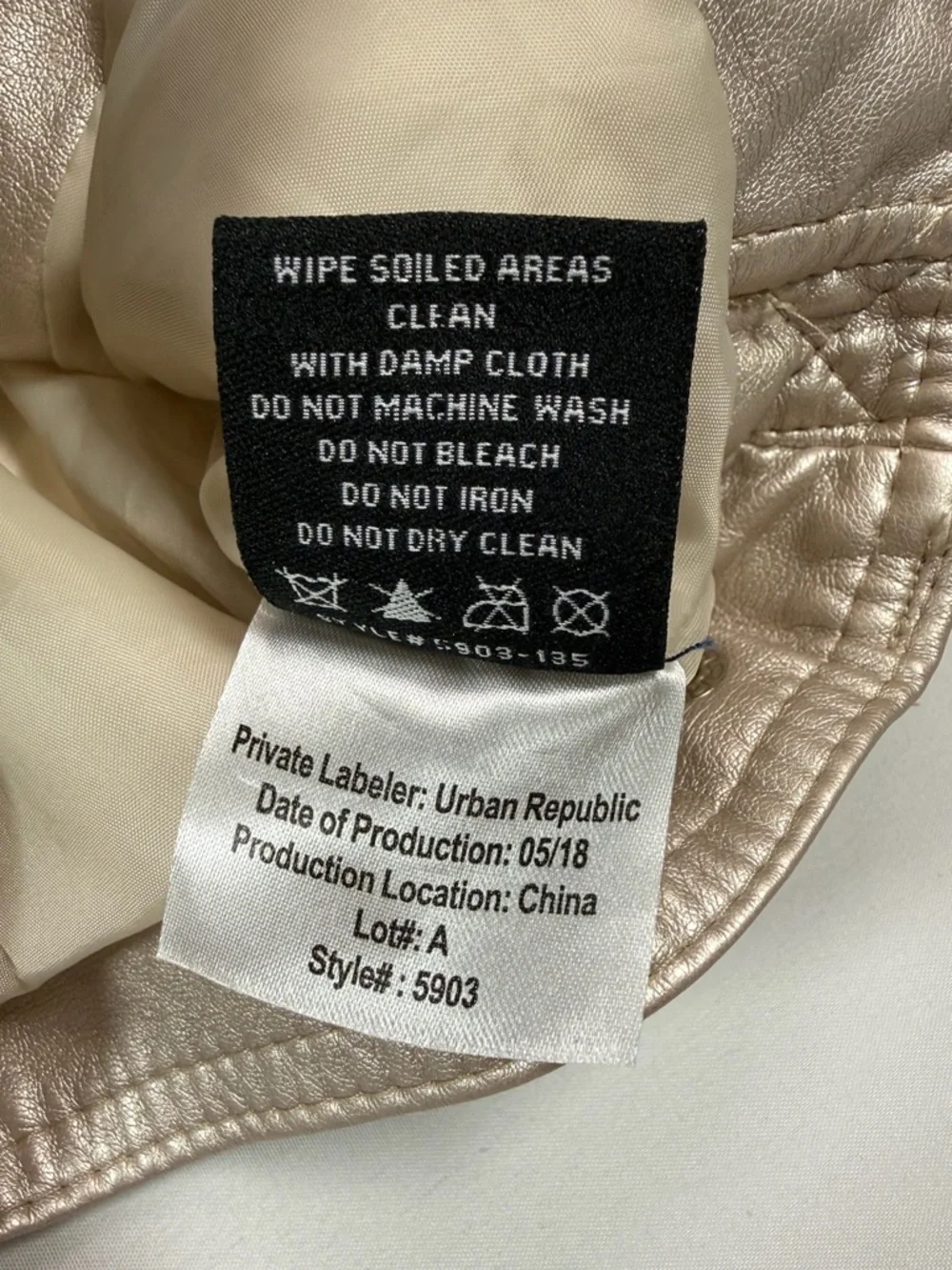 URBAN REPUBLIC Faux Leather Moto‎ Jacket Metallic Toddler 18M Biker Chic Trendy